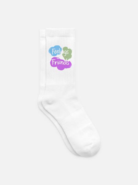 Feelings are Friends Mental Health Statement - Tennissocken - Weiß