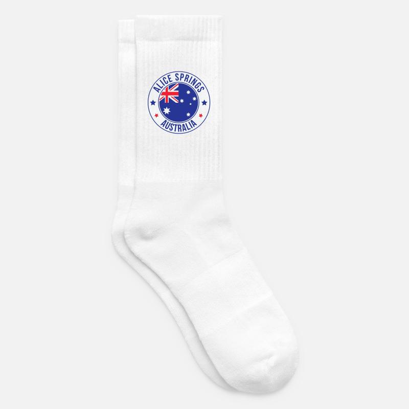Alice Springs Australien Patch-Emblem - Tennissocken - Weiß