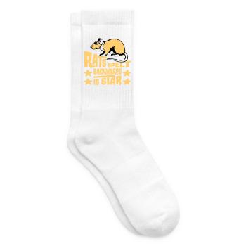 Rats Spelt Backwards Is Star Lustiger Ratte Spruch - Tennissocken - Weiß - Rechts