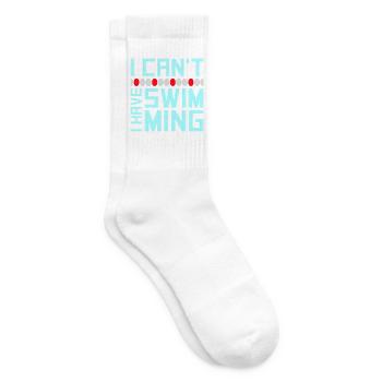 I Can't I Have Swimming Lustig Schwimmer Ausrede - Tennissocken - Weiß - Rechts