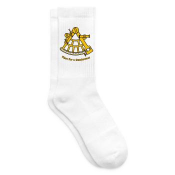 Sextant - Navigation Kapitän Segeln Meer Offshore - Tennissocken - Weiß - Rechts