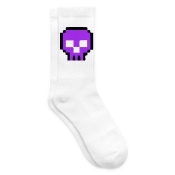 Pixel Totenkopf Game Over - Tennissocken - Weiß - Rechts