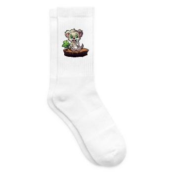 Kleiner Koala am Baumstumpf - Tennissocken - Weiß - Rechts