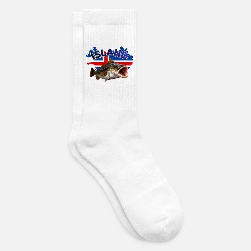 Iceland Cod Fishing - Tennis socks - white