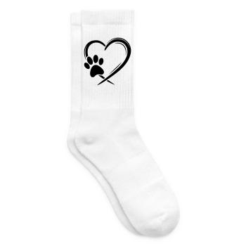 Paw Heart - Tennis socks - white - Right