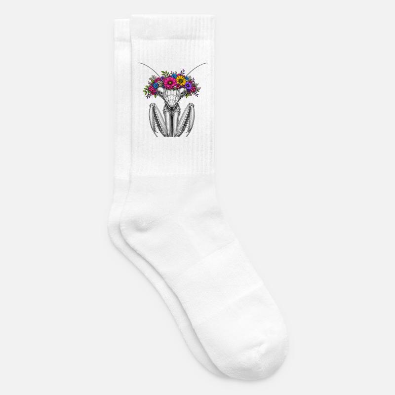 Blütenkranz Mantispin - Tennissocken - Weiß