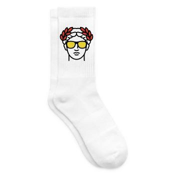 Roman Statue Sunglasses Ancient Art - Tennis socks - white - Right