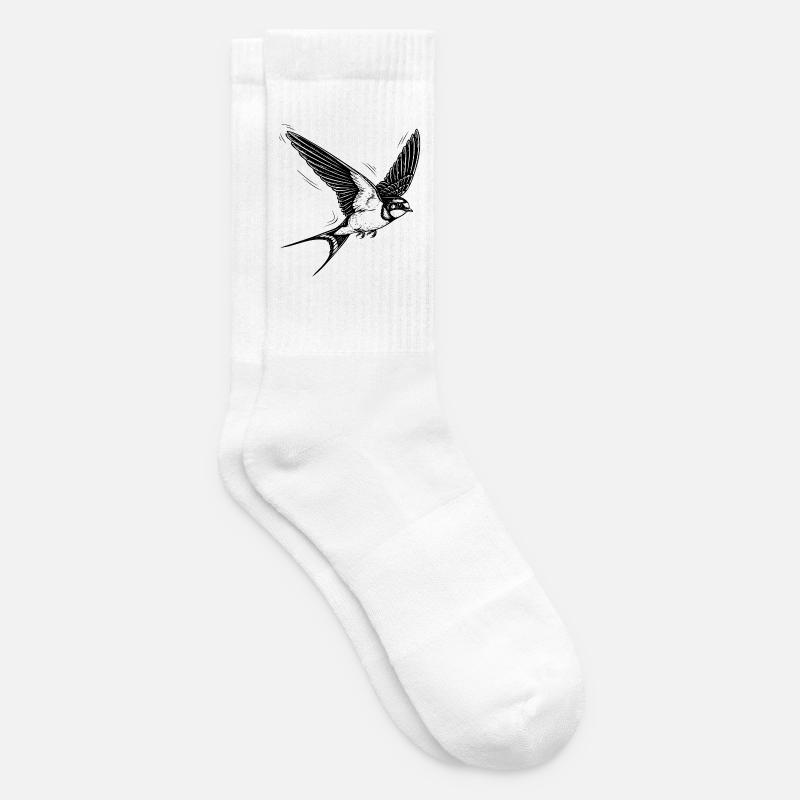 swallow - Tennis socks - white