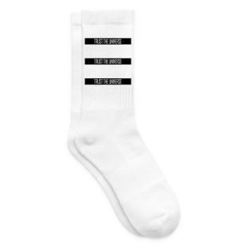 Trust The Universe Spirituell Universum Zitat Logo - Tennissocken - Weiß - Rechts