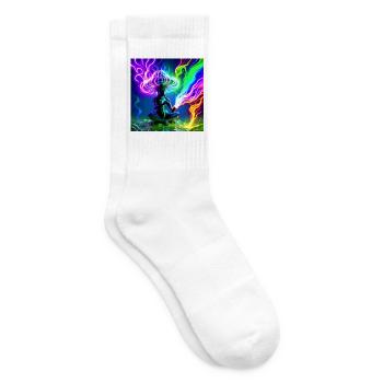 Idegen_Saman - Tennis socks - white - Right