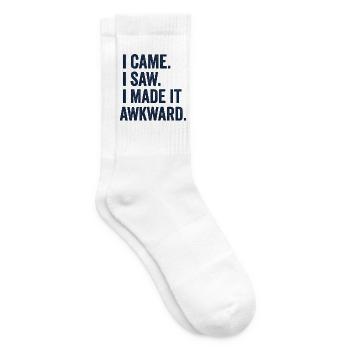 I Came. I Saw. I Made It Awkward - Tennis socks - white - Right