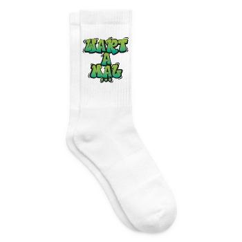 Wart A Mal – Lustiger Dialekt Spruch Design - Tennissocken - Weiß - Rechts