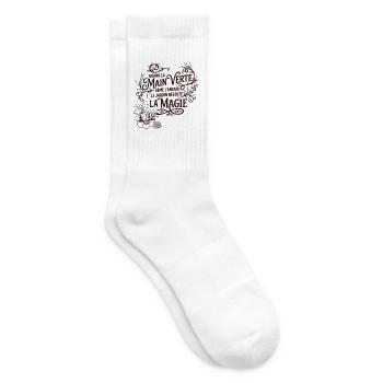 Quand la main verte - Jardinage & Magie - Chaussettes de tennis - blanc - Droite