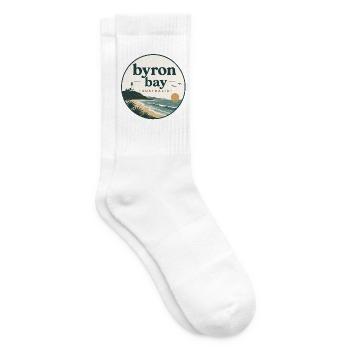 Byron Bay Coastal Magic - Tennis socks - white - Right