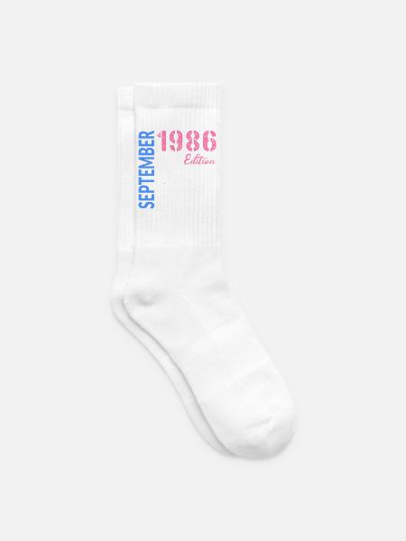 Anniversaire de septembre 1986 - Chaussettes de tennis - blanc