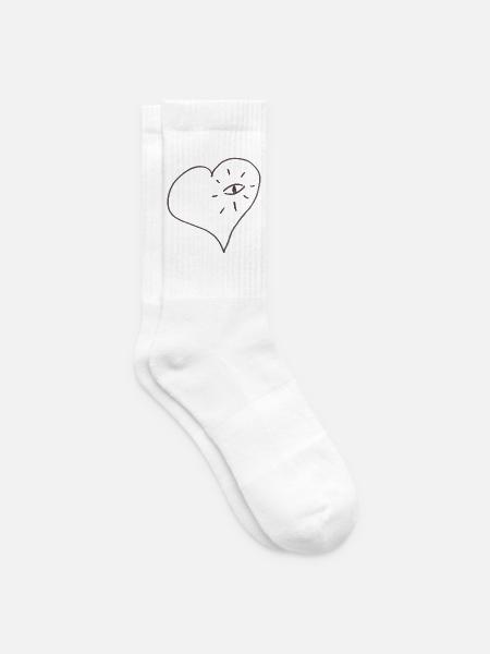 SIEH MIT DEINEM HERZEN - Tennissocken - Weiß