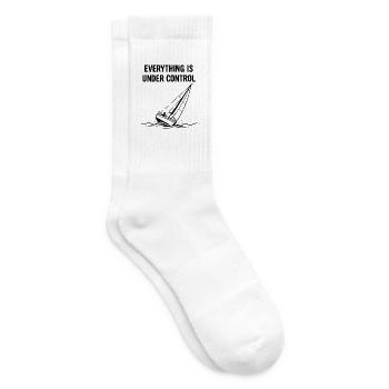 Everything Is Under Control – Segler Humor - Tennissocken - Weiß - Rechts