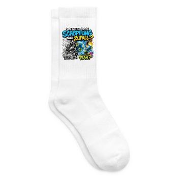 Schöpfung oder Zufall:  Gott oder Chaos - Tennissocken - Weiß - Rechts
