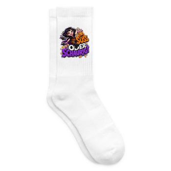 Süß oder schaurig Halloween Vampir Mädchen Motiv - Tennissocken - Weiß - Rechts