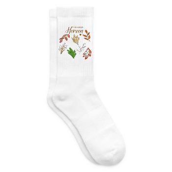 Herbstlaub - Tennissocken - Weiß - Rechts