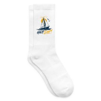 Holy Ship! – Lustiges Segler Design - Tennissocken - Weiß - Rechts