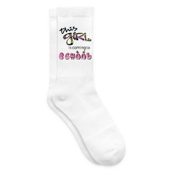 dieses Mädchen wird ein Schulkind - Tennissocken - Weiß - Rechts