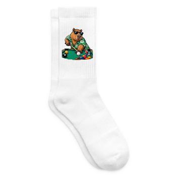 Süßes Capybara beim Billard - Tennissocken - Weiß - Rechts