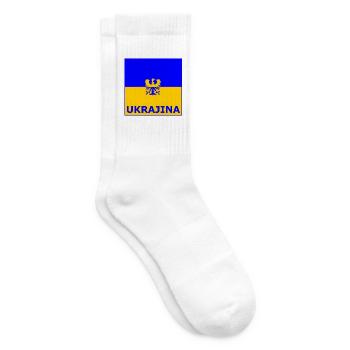 Ukraine Adler Flaggen-Design - Tennissocken - Weiß - Rechts