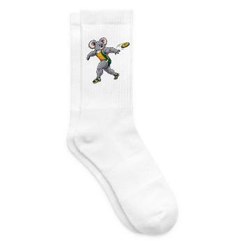 Koala beim Diskuswurf – Leichtathletik - Tennissocken - Weiß - Rechts