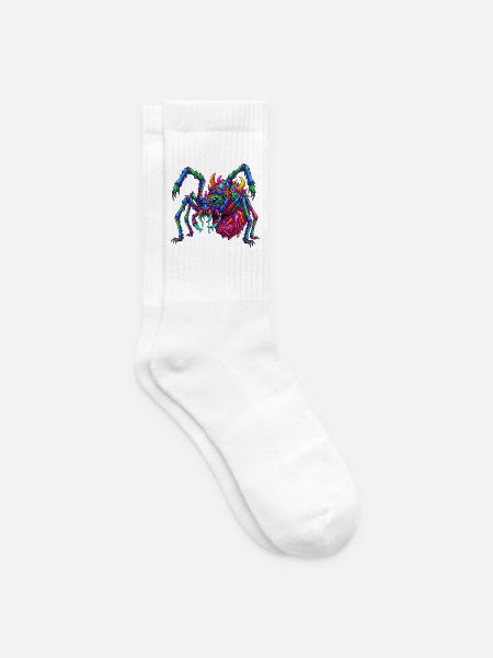 Neon Arachnid Rampage - Tennissocken - Weiß