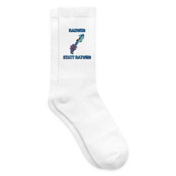 Radweg statt Ratweg - Tennissocken - Weiß - Rechts