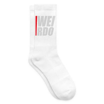 Weirdo Komischer Verrückter Lustiger Spruch Logo - Tennissocken - Weiß - Rechts