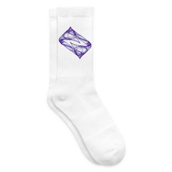 Dynamische Spur - Lila - Tennissocken - Weiß - Rechts