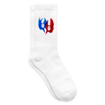 Zweifarbiges Chaos-Duo-Emblem - Tennissocken - Weiß - Rechts
