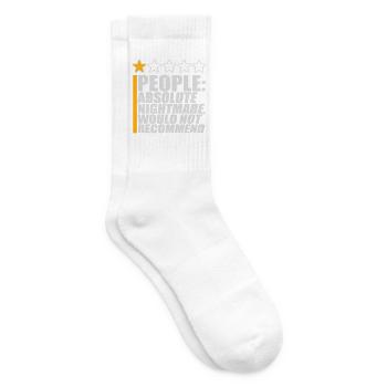 People Absolute Nightmare 1 Stern Review Logo Text - Tennissocken - Weiß - Rechts