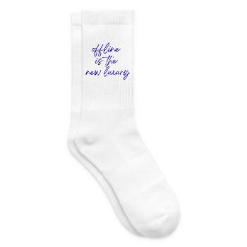 Offline ist der neue Luxus - Tennissocken - Weiß - Rechts
