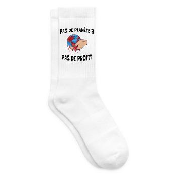Kein Planet B Kein Gewinn Ökologie - Tennissocken - Weiß - Rechts