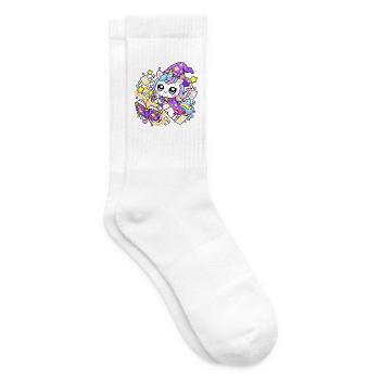 Einhorn verzauberte Sternenhexe - Tennissocken - Weiß - Rechts