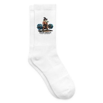 Zauberer-Kreuzheben – Arkane Kraft-Arena - Tennissocken - Weiß - Rechts