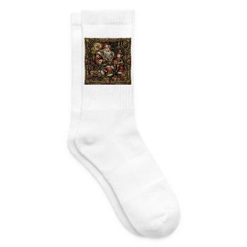 Weihnachtsmann und Elf Steampunk Weihnachten - Tennissocken - Weiß - Rechts