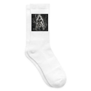 Anubis, der Krieger in der schwarzen Rüstung, - Tennissocken - Weiß - Rechts