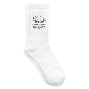 it's ok not to be okay - Tennissocken - Weiß - Rechts