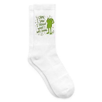 Frosch - I came I saw I frogot what i was doing - Tennissocken - Weiß - Rechts