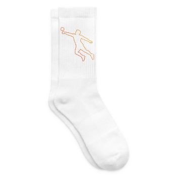 Geschenkidee für einen Faustball-Fan mit Faustball - Tennissocken - Weiß - Rechts