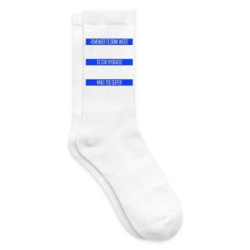 Remember to drink water Denk an Wasser Spruch Logo - Tennissocken - Weiß - Rechts