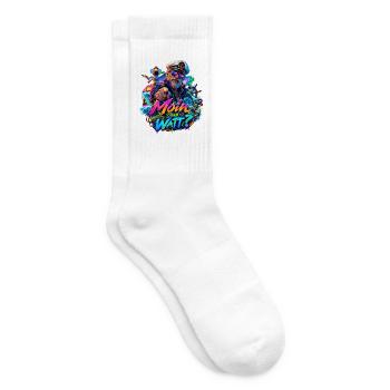 Neon Nautik Captain Moin Oder Watt - Tennissocken - Weiß - Rechts