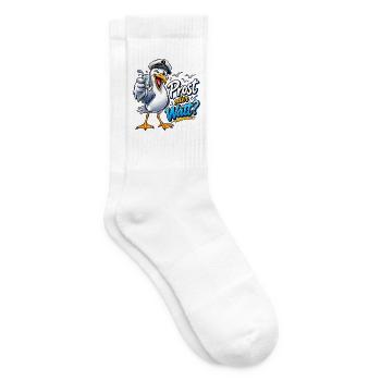 Prost oder Watt? Seemöwenkapitän - Tennissocken - Weiß - Rechts