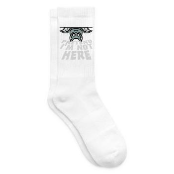 Pretend i'm not here Ignorier Mich Fledermaus Süß - Tennissocken - Weiß - Rechts
