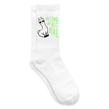 Pretend i'm not here Ignorier Mich Zitat Logo Lama - Tennissocken - Weiß - Rechts