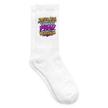 Dieser Kern: Vergeben an die tollste Frau - Tennissocken - Weiß - Rechts